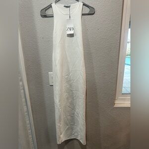 Zara white long dress
